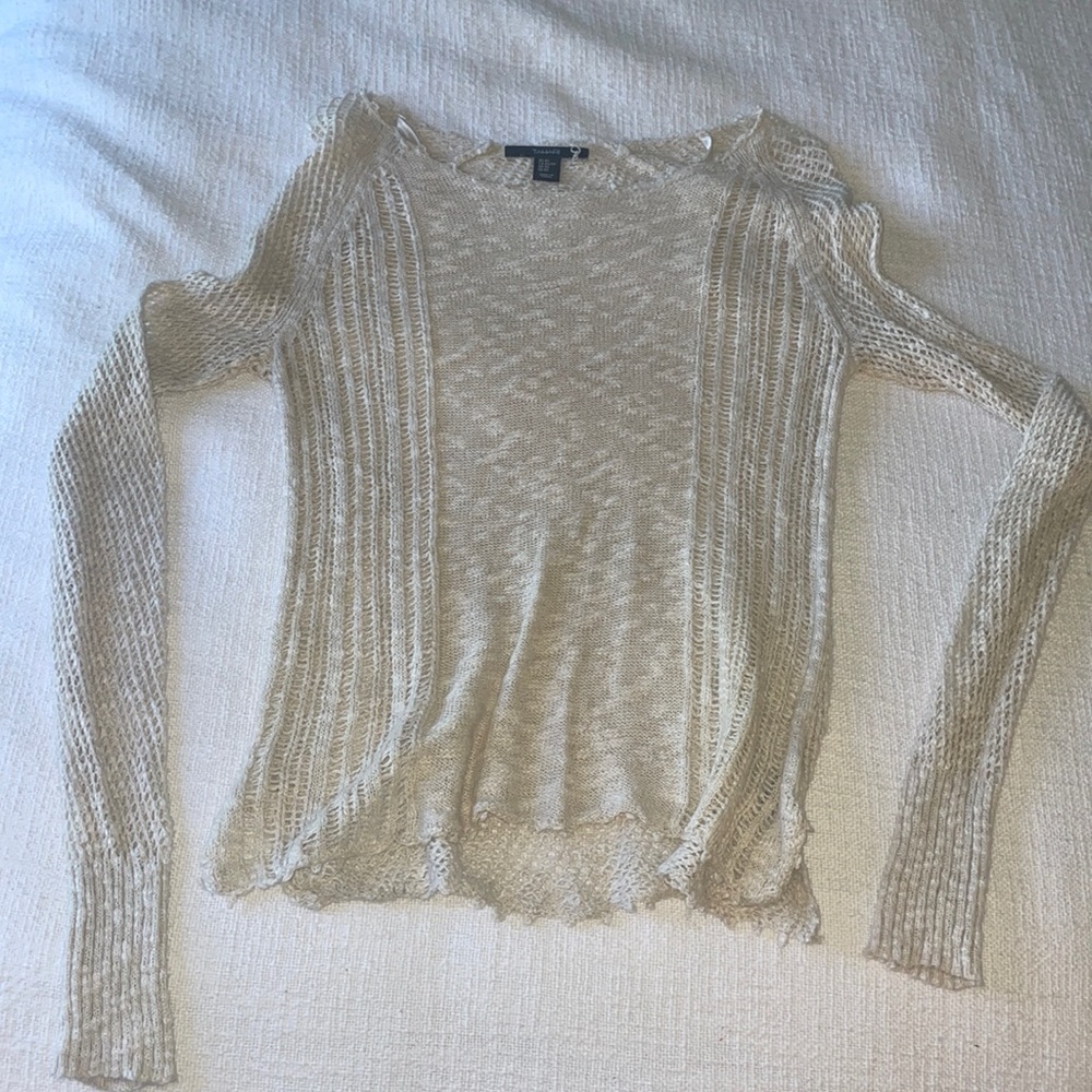 NWOT Tahari Cream Sweater Size XS